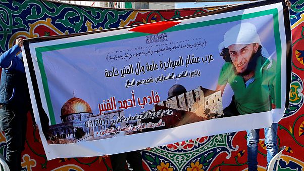 Israeli special forces dismantle funeral tent of truck attacker Israeli special forces dismantle funeral tent of truck attacker