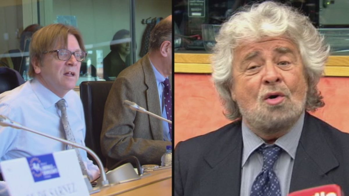 Beppe Grillo no se unirá a los liberales en el Parlamento Europeo