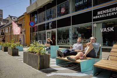 Oslo has replaced parking spaces with benches and improved bike lanes.