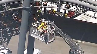 20 stuck left dangling on Australian roller coaster