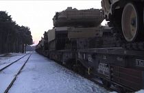 US tanks and troops arrive in Poland