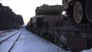 US tanks and troops arrive in Poland