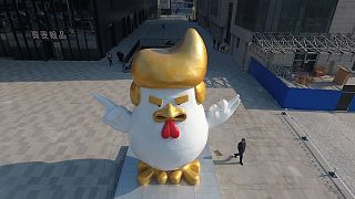 Çin'de Trump başlı dev balon furyası