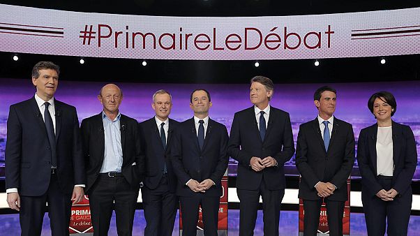French left-wing presidential hopefuls take part in first TV debate French left-wing presidential hopefuls take part in first TV debate