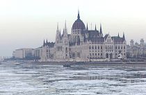 Jégtáblák úsznak a Dunán