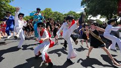 Elvis-Straßenparade zu Ehren des "King"