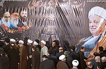 مراسم شب هفتم هاشمی رفسنجانی با حضور حسن روحانی برگزار شد
