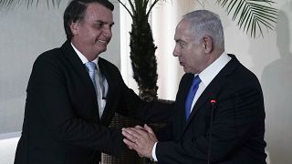 Image: Jair Bolsonaro and Benjamin Netanyahu
