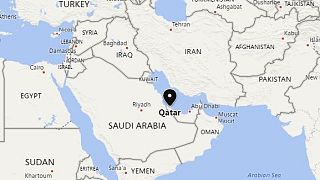 Image: Map showing Qatar