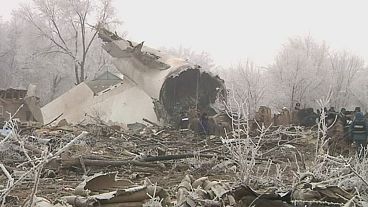 Trauer nach Flugzeugabsturz in Kirgistan