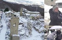 Földrengés, hó, elzárt falvak Közép-Itáliában
