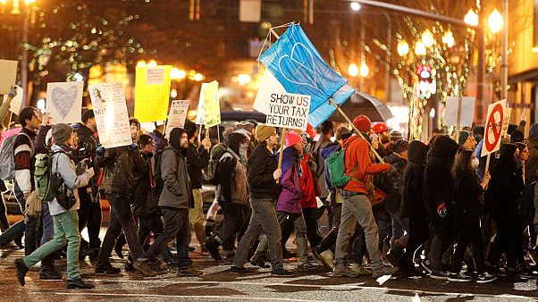 Über 200 Festnahmen bei Anti-Trump-Protesten Über 200 Festnahmen bei Anti-Trump-Protesten
