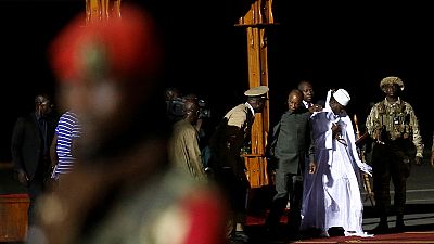 Gambia's former leader Yahya Jammeh flies into exile
