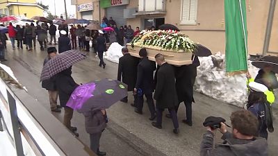 Italy holds first funerals for avalanche dead