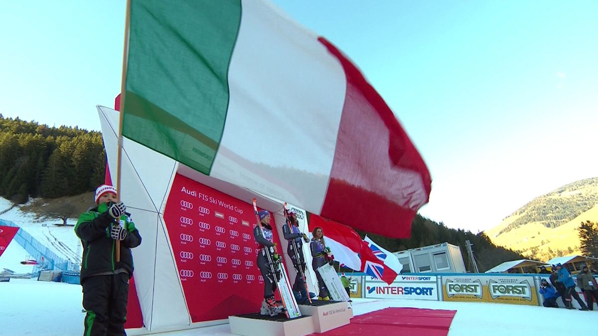 اسکی آلپاین زنان: دو ایتالیایی بر روی سکوی مارپیچ بزرگ