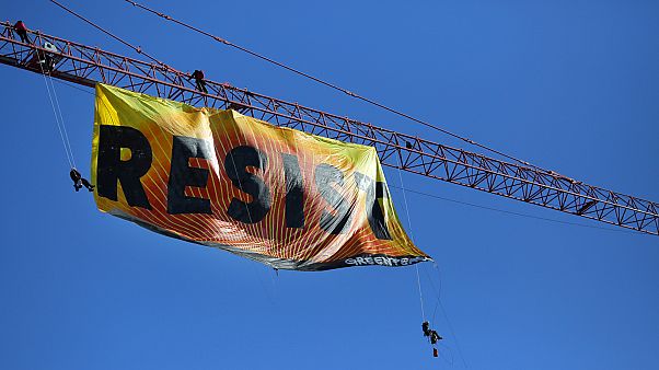 Óriás Greenpeace-molinó a Fehér Háznál Óriás Greenpeace-molinó a Fehér Háznál