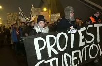 Students in Poland hold anti-govenment protest