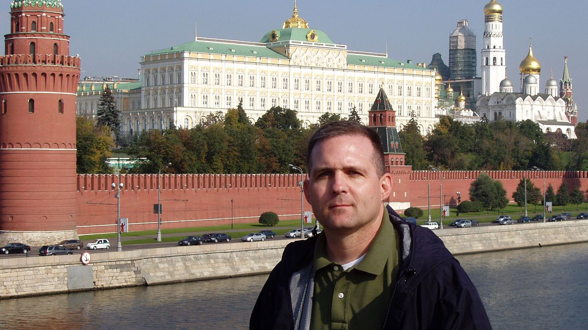 Image: Paul Whelan at the Kremlin in Moscow in 2006.