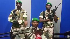 Image: Gabon soldiers on state radio called on the people to "rise up" and 