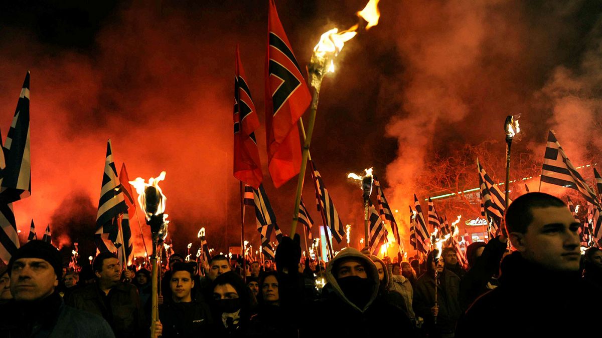 Neo-Nazi Golden Dawn march against migrants in Athens