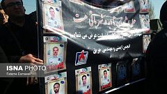 مراسم تشییع پیکر ۱۶ آتش‌نشان حادثه پلاسکو برگزار شد