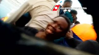 Watch: 'You are safe.'- Italian coastguard saves terrified migrants from sinking boat