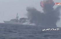 Fragata saudita atingida por míssil huti ao largo do Iémen (vídeo)