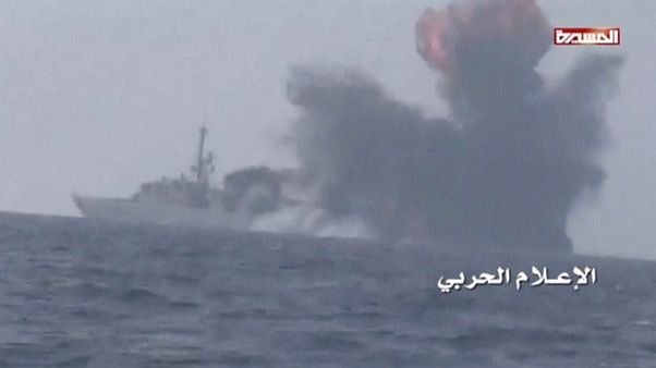 Two killed as Houthis attack Saudi warship off Yemen coast Two killed as Houthis attack Saudi warship off Yemen coast