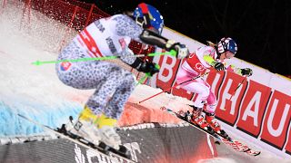 Shiffrin, Strasser take Stockholm World Cup parallel slaloms