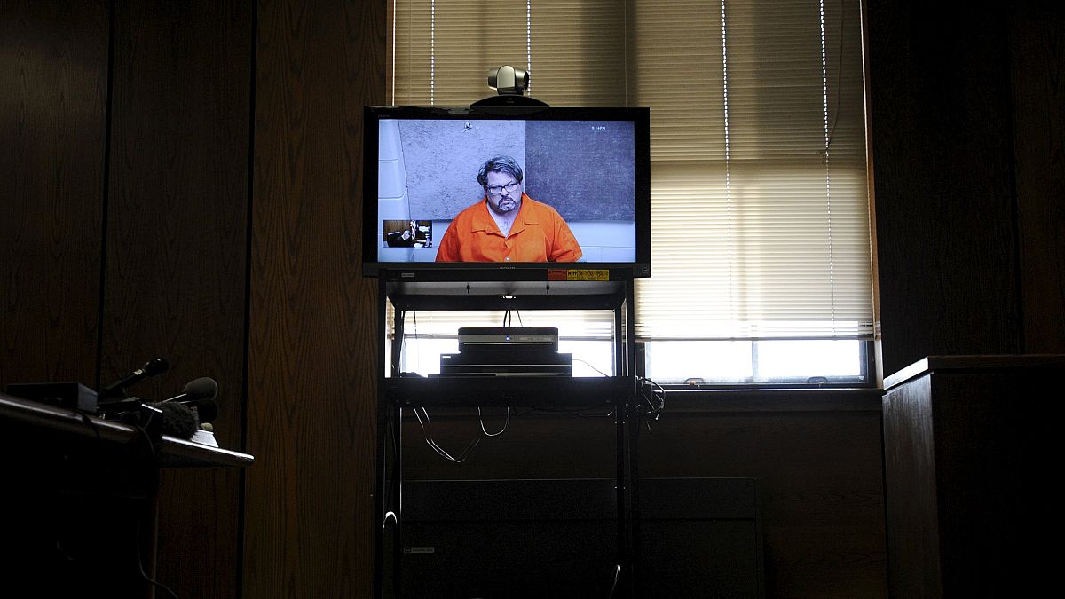Jason Dalton is seen on closed circuit television during his arraignment in