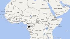 Image: A map showing the location of Gabon.