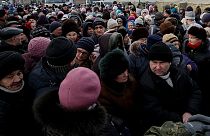 A fagy elől mentik az embereket Kelet-Ukrajnában