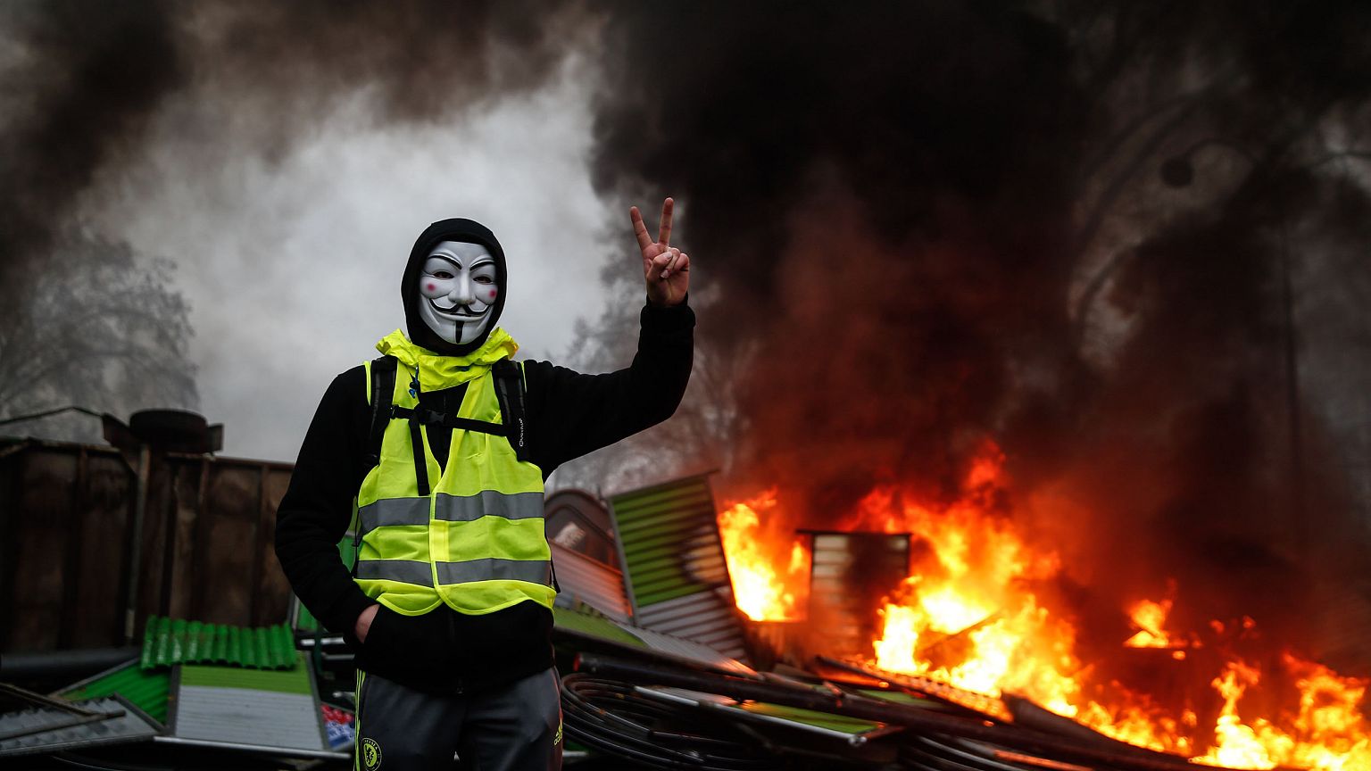 Image: A 'Yellow Vests' protester