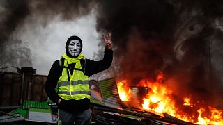 Image: A 'Yellow Vests' protester