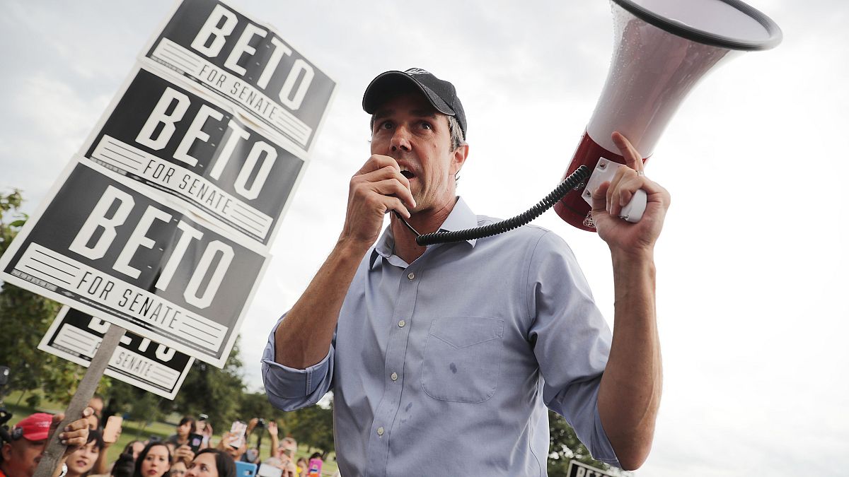 Image: Beto O'Rourke Campaigns In Waco And Austin, Texas