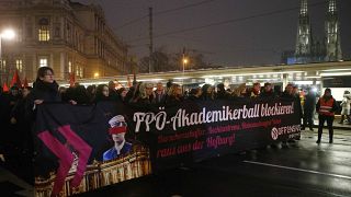 Austria: protesters in Vienna rally against fight-right ball