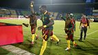 Indomitable Lions received in triumph by their supporters [no comment]