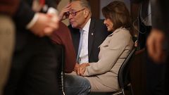 Image: Democratic Leadership House Speaker Nancy Pelosi And Sen. Chuck Schu