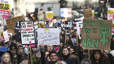 Los londinenses se manifiestan contra el veto migratorio de Trump