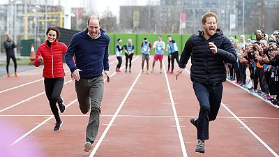 Prince Harry beats Duke and Duchess of Cambridge in sprint