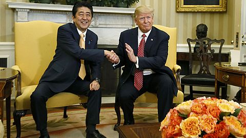 On the leaderboard as Trump and Abe head for Florida for golf diplomacy