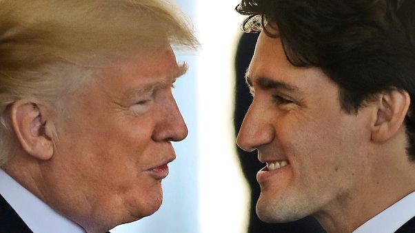 Trump, Trudeau'yu Beyaz Saray'da ağırlıyor Trump, Trudeau'yu Beyaz Saray'da ağırlıyor