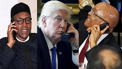 Afrique : Zuma et Buhari échangent au téléphone avec Donald Trump