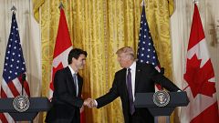 Auf gute Nachbarschaft: Kanadas Premier zu Gast bei Trump
