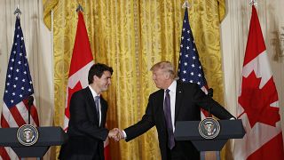 Auf gute Nachbarschaft: Kanadas Premier zu Gast bei Trump