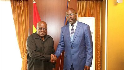 Présidentielle au Liberia : George Weah est allé chercher le soutien du président ghanéen
