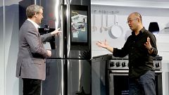 Image: John Herring and Yoon Lee, executives with Samsung Electronics Ameri