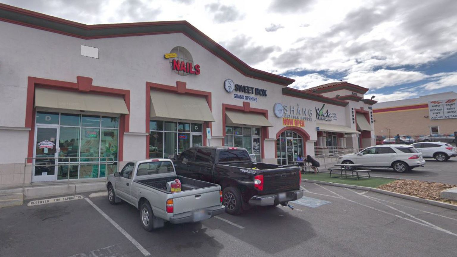 Image: Crystal Nails and Spa on Flamingo Road in Las Vegas, Nevada.