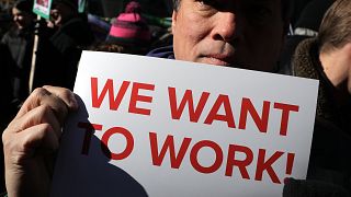 Image: Union Organizers In Washington, D.C. Hold Rallies Calling For End To