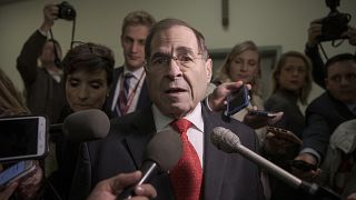 Image: Rep. Jerrold Nadler speaks with reporters before a closed door heari